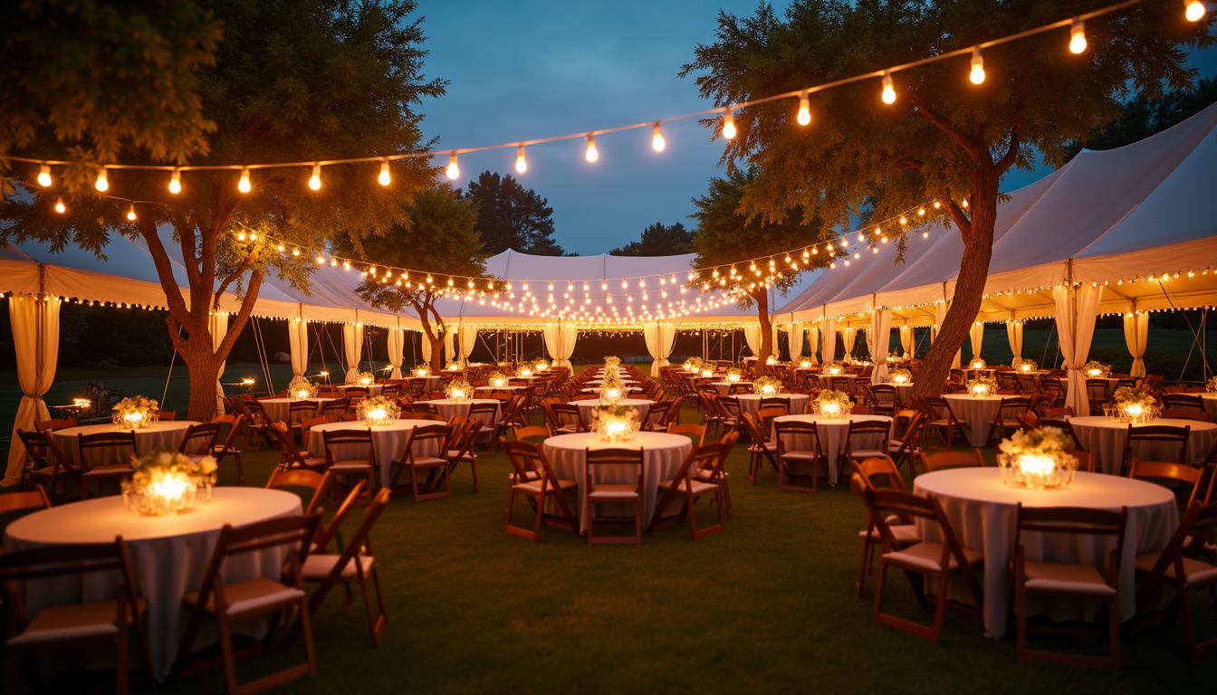 An elegant Black Tie event setup.